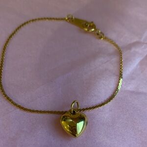 Gold-Tone Heart Bracelet -  child’s Jewelry